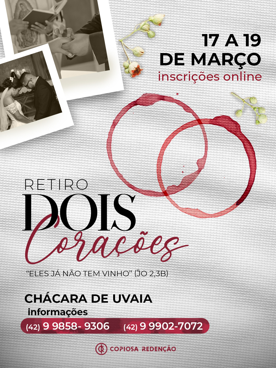 <strong>Retiro ‘Dois Corações’ já tem data para acontecer em Ponta Grossa</strong>
